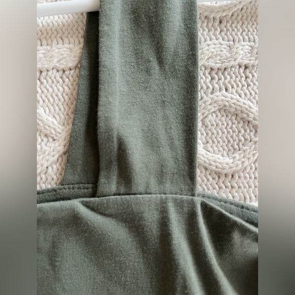 LOFT Cotton Tank, Wide Straps, Olive Women’s Size Medium - Picture 10 of 10